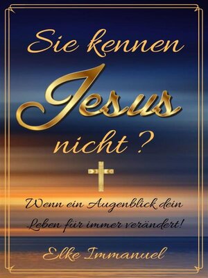 cover image of Sie kennen Jesus nicht?